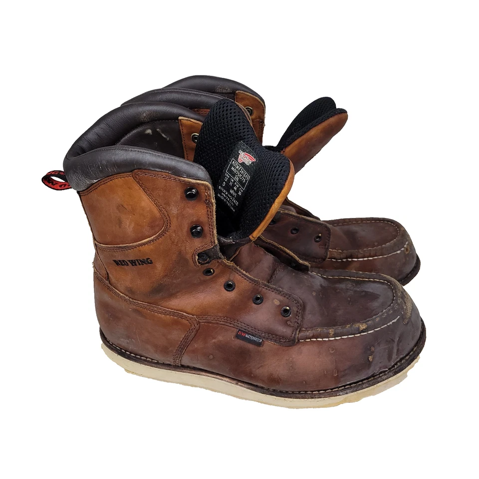 Botas Red Wing Para Hombre Talla 12 D Marrón Bota Impermeable Ropa de Trabajo Gorpcore Utilidad Trabajo Foto 2 de 4