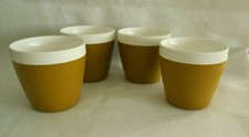 Vintage Lot of 4 Therm ware by David Douglass Brown Insulated Glasses 