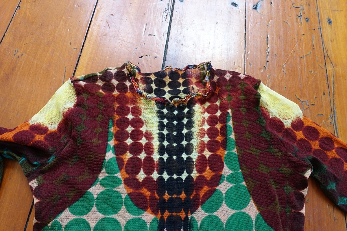 Jean Paul GAULTIEN 赤 メッシュ 長袖 トップス Jean Paul Gaultier 1995 Cyber Dot mesh top long sleeve | eBay