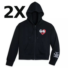 Disney Parks Nightmare Before Christmas Jack Skellington  Sally Zip Hoodie 2X