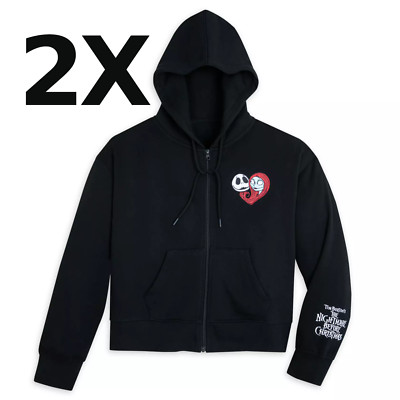 Disney Jack Skellington and Sally Zip Hoodie Nightmare Before Christmas Women 2X