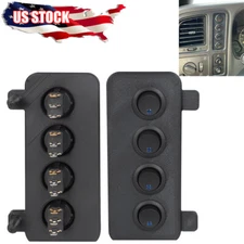 Silverado  LED Switch Panel 4 Toggle WHITE SWITCHES FOR 1999-2007GMC Chevrolet