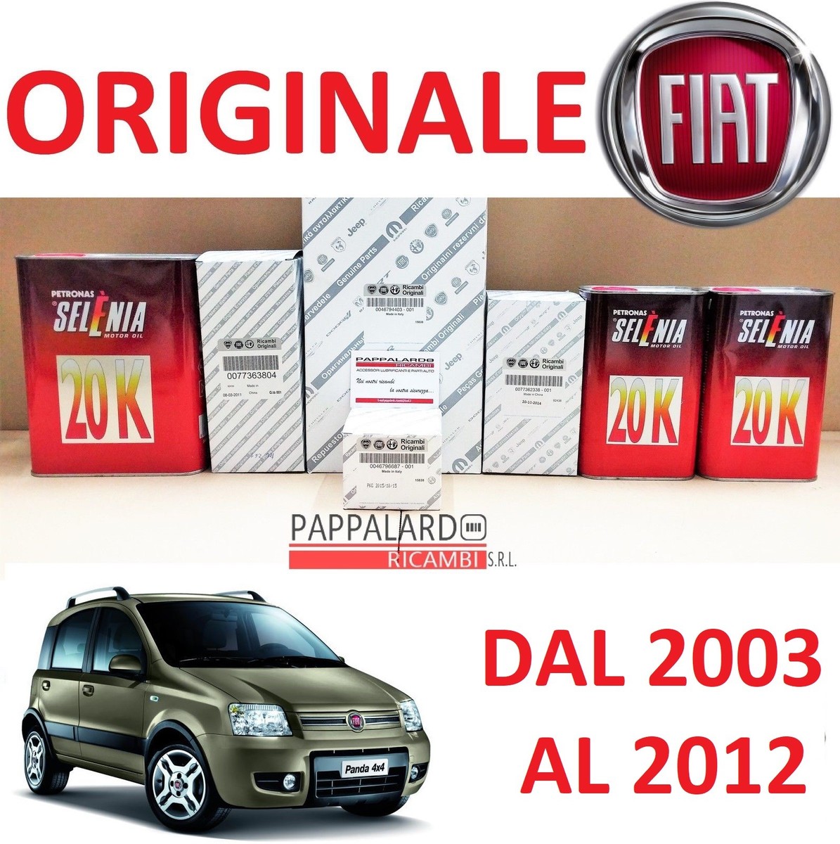 Filtri Tagliando Panda 1.3 Multijet Olio Motore Per Fiat Panda 169 - Foto 8