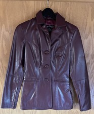 Crazy Outfits: Lederblazer Damen bordeaux Größe 36 - neu - ungetragen