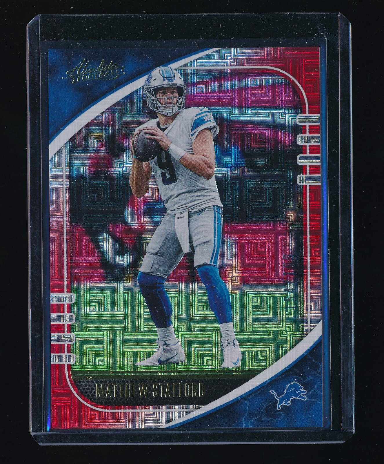 MATTHEW STAFFORD 2020 ABSOLUTE RED SQUARES #8 #/199 *DETROIT LIONS*