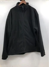 10,000ft Above Sea Level Black Full Zip Fleece Sweater 90s - Size Xl
