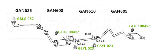Exhaust Silencer Tail Pipe For LDV Convoy 2.5 Turbo 96-05 Diesel Van Man GAN609 - Picture 1 of 4