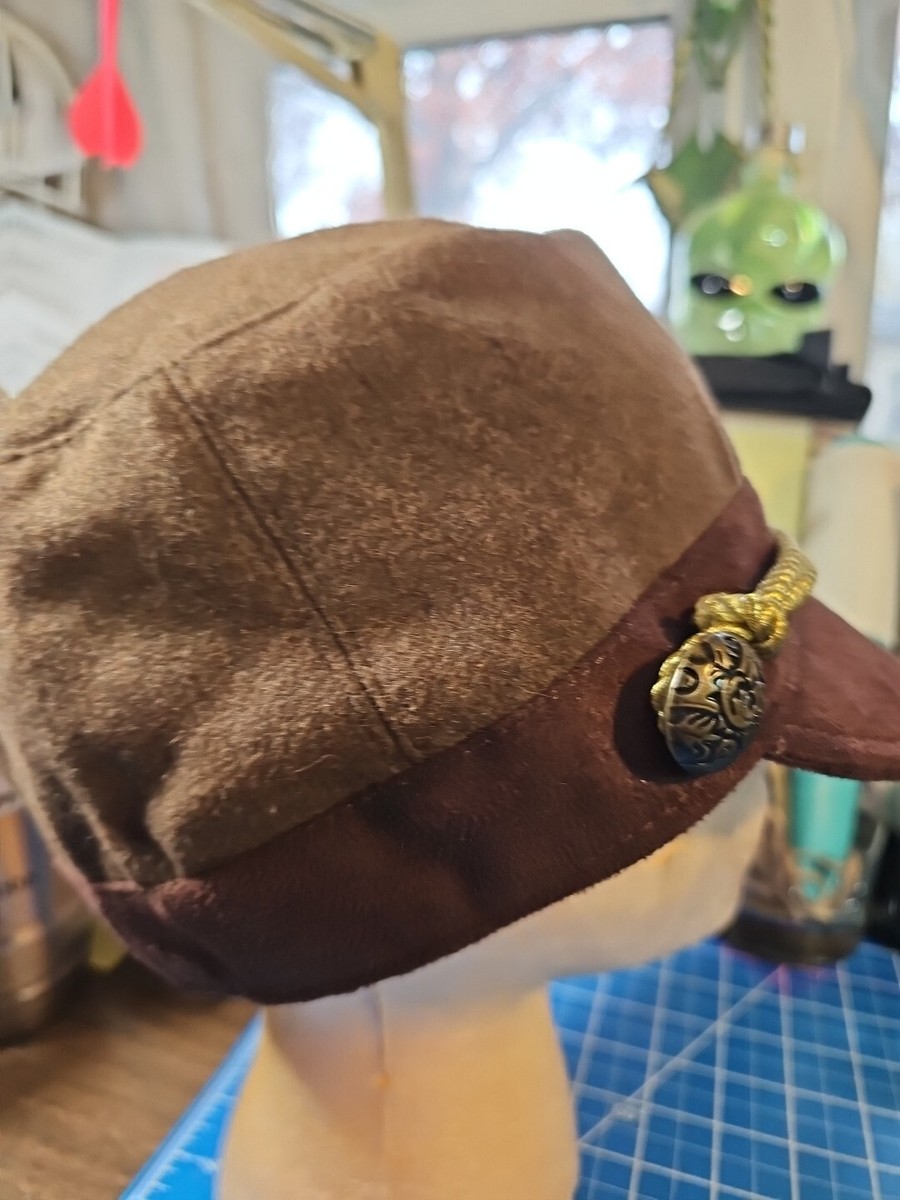 Cadet Hat Brown Soft Felt Military Style Brimmed SteamWorks  display picture 1