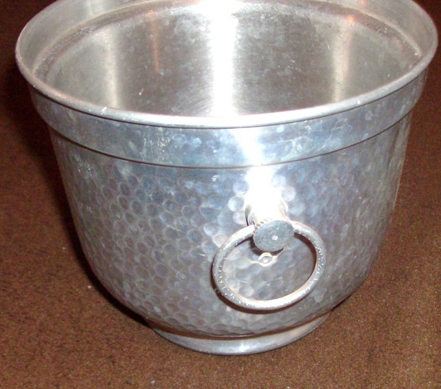 Vintage Hammered Aluminum Pot With Ring Handles Made In Italy eBay