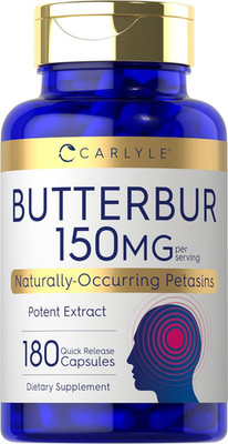 Butterbur 150 Mg | 180 Capsules | Potent Extract | Neurological Support Suppleme