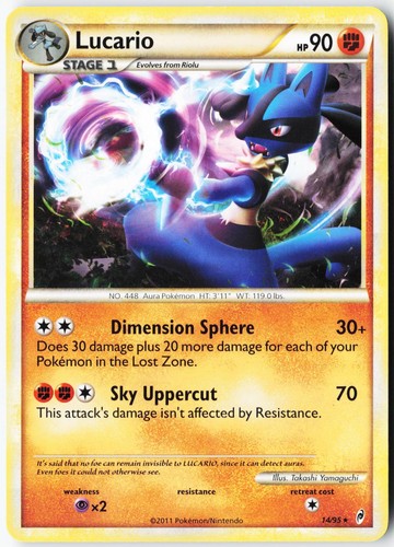 Lucario (Call of Legends) 14/095 Rare Deck Exclusives Pokemon Lightly Played