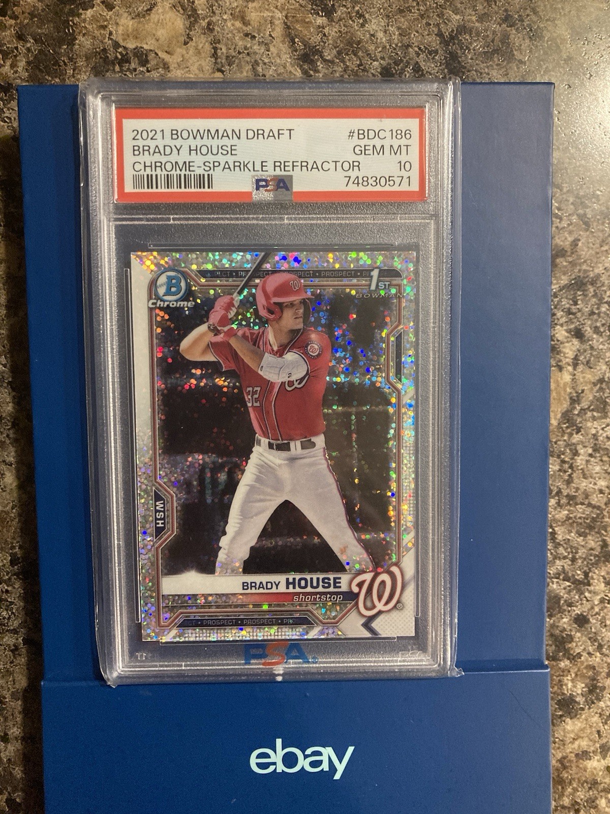 Brady House 2021 1st Bowman Chrome Sparkle Refractor PSA 10