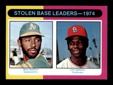 1975 Topps #309 Bill North/Lou Brock   Stolen Base Leaders EXMT/EXMT+ X3728630