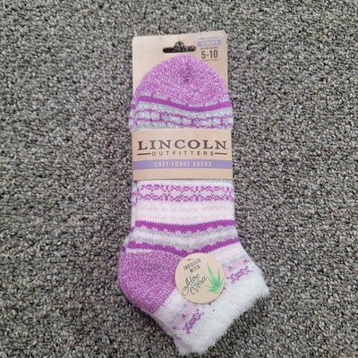 Lincoln Outfitters Low Cut Cozy Lodge Socks Aloe Infused Women's Shoe Size 5-10