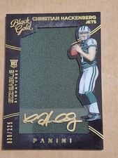 2016 CHISTIAN HACKENBERG BLACK GOLD AUTOGRAPHED AUTO ROOKIE RELIC CARD RC /225