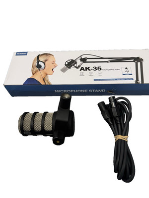 Rode PodMic Dynamisches Podcasting Mikrofon mit XLR-Kabel und Halterung