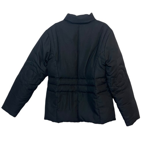Giorgio Armani Black Duck Down Puffer Jacket sz M 42 Winter Cozy Chic Designer - Picture 2 of 14