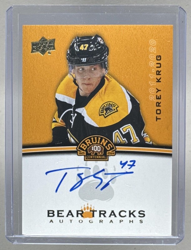 Torey Krug 2023 Upper Deck Boston Bruins Centennial #BT-TK Bear Tracks Auto