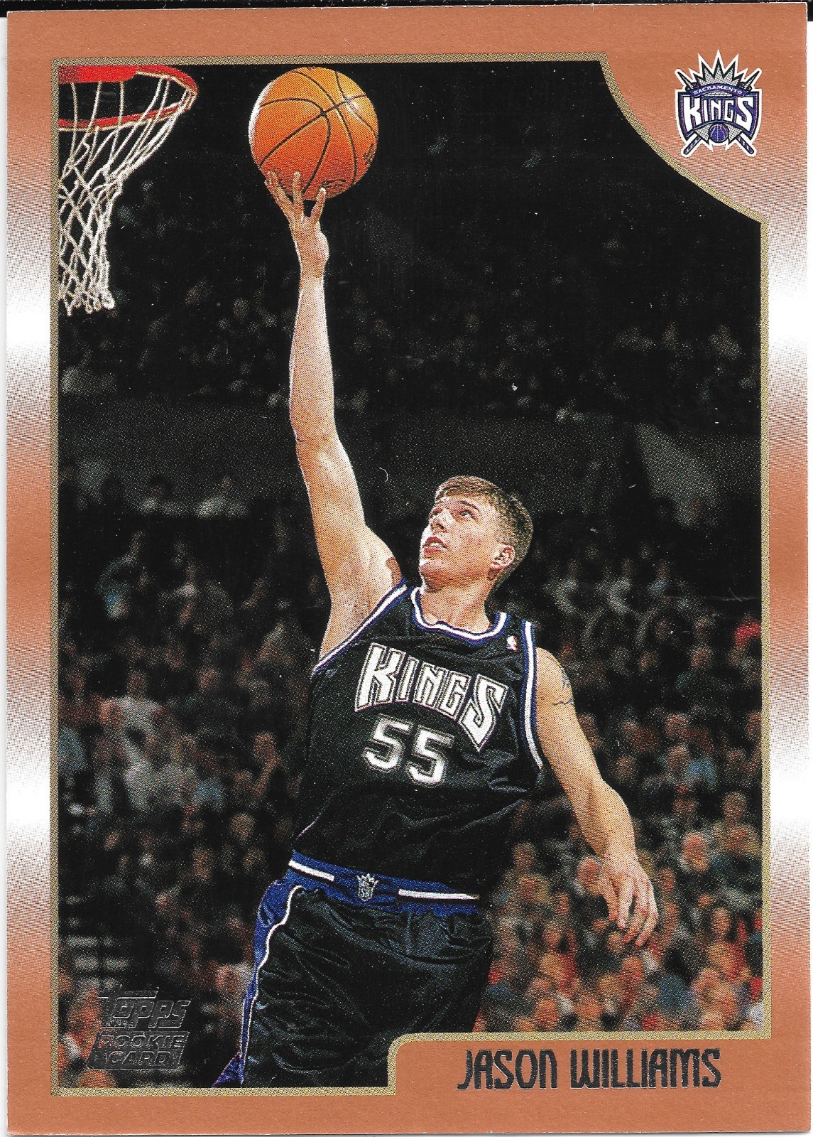 1998-99 Topps Chrome Jason Williams RC #153 Kings Rookie White Chocolate