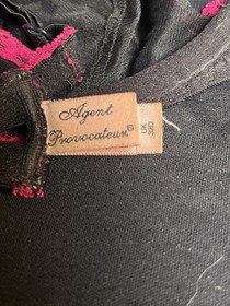 Pair of Agent Provocateur 32D Bras: &lsquo;Sprinkle&rsquo; & Black Mesh w/ Pink Lace Trim