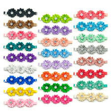 50x Cat Dog Pet Flower Collar Bow Tie Adjustable Collar Bow Tie Dog Accessories