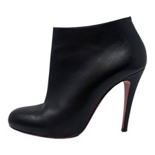 Christian Louboutin Belle 100 ankle boot round toe bootie black leather 39.5