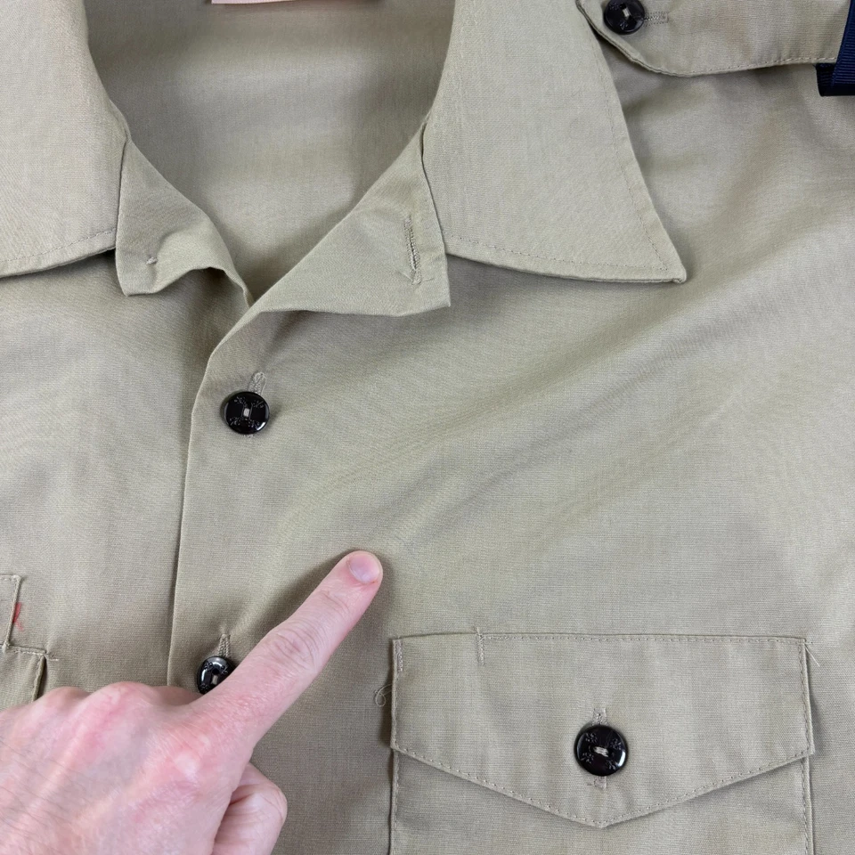 Camisa Boy Scouts Of America Para Hombres XL Marrón Uniforme Parche Adulto BSA Foto 3 de 4