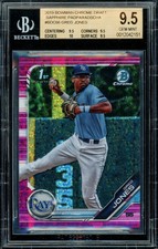 2019 Bowman Chrome Draft Sapphire GREG JONES 1/1 Padparadscha BGS 9.5 True Gem