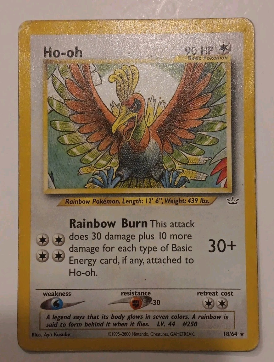 Ho-oh 18/64 Neo Revelation Rare Vintage Pokémon TCG