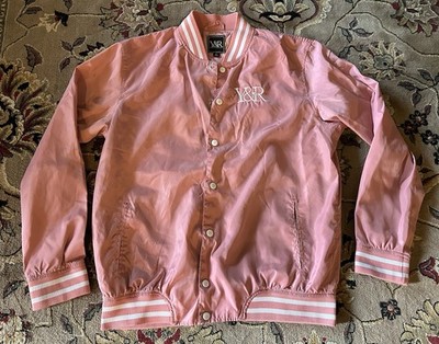 Young & Reckless Pink Satin Bomber Jacket Men's Large Y2K Style