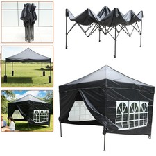 Pavillon Wasserdicht 3x3 m Popup-Design 3 Fenster UV 50+ Fest Camping Falt Zelt