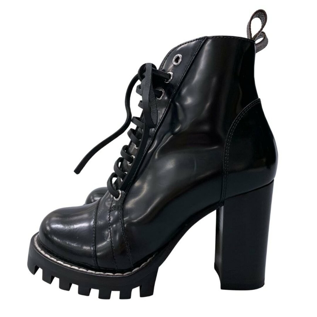 Louis Vuitton Star Trail Leather Boots Size 35 Solid Leather Black Lace Up Heel thumbnail 2