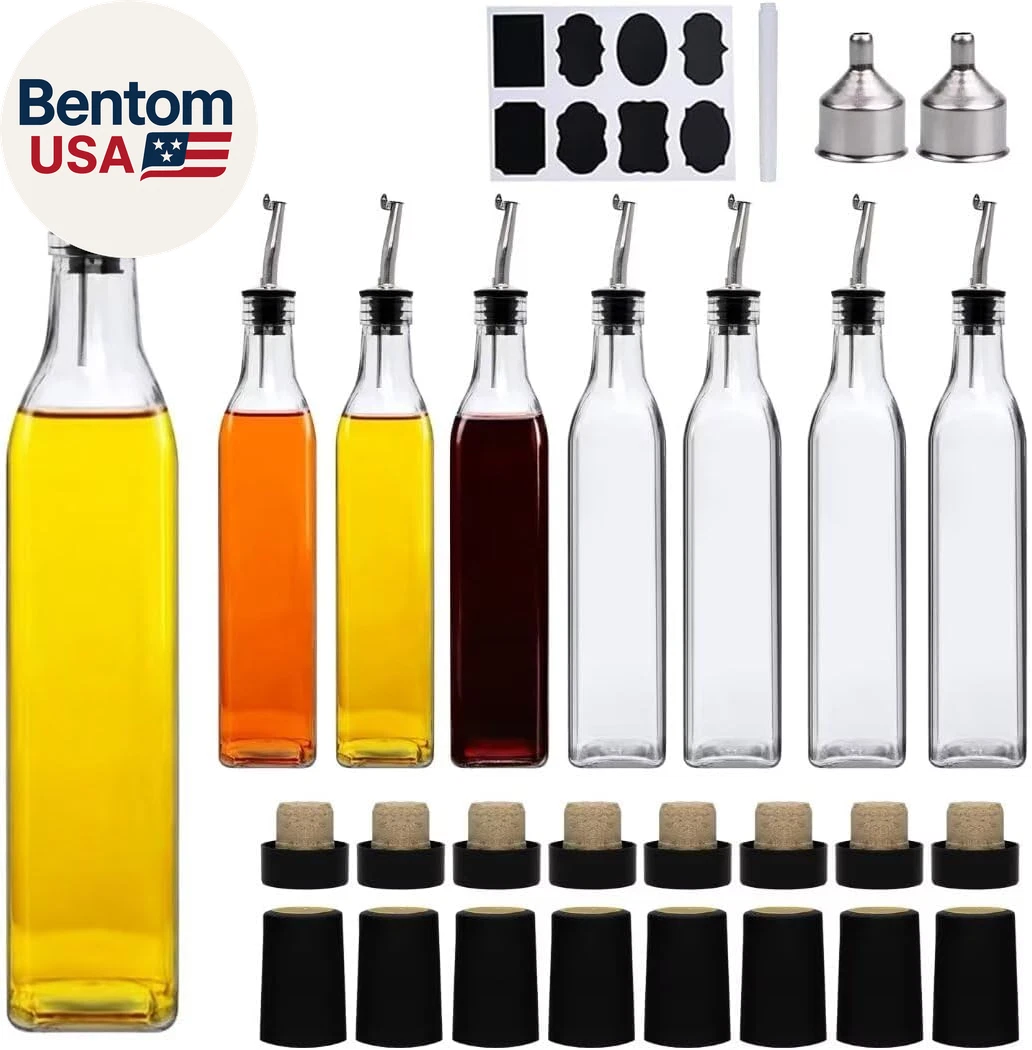 8 Pack 17Oz Olive Oil Dispenser Bottle,Oil Dispenser for Kitchen, Cooking Oil Di
Opens in a new wind