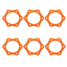 6 1.34" Hex Rubber Rings for Microphone, Orange - 6 Pack