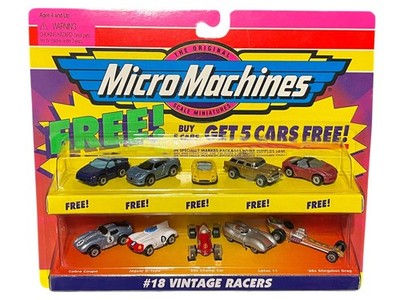1997 Galoob Micro Machines #18 VINTAGE RACERS NEW SEALED