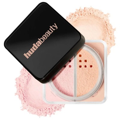 HUDA BEAUTY Easy Bake Blurring Loose Baking & Setting Powder Duo Cherry Peach