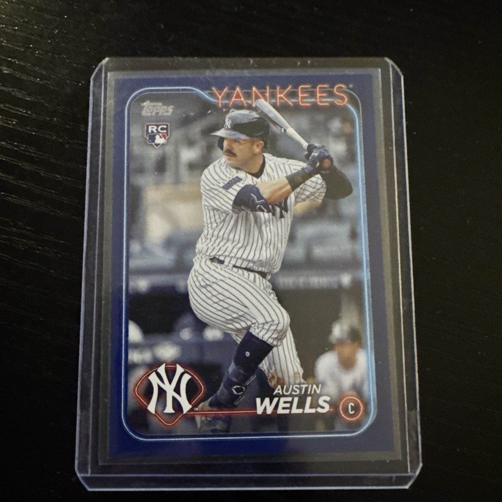2024 Topps Series 2 Austin Wells Royal Blue Border Parallel RC #624