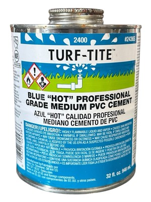 #ad #ad Oatey 2400 Series TURF TITE Pro Grade Blue quot;Hotquot; Fast Set PVC Cement 1 Quart $18.59