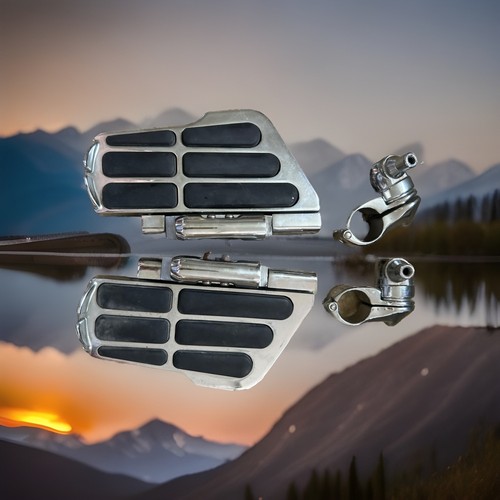 2 Kuryakyn Replacement Unlighted Chrome Floorboard 4041/4054/4059 Brackets -2