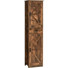 Tall Bathroom Cabinet, Storage Cabinet with 6 Shelves Drawer, Bathroom Storage