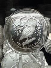 2021 NIUE $2 Athenian Owl Eule 1 Oz .999 Fine Silver Round Queen Elizabeth II 43.20 per troy oz