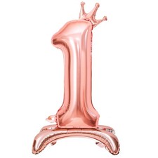 Number Balloons,Standing Number 1 Balloon 32 Inch Rose Gold 1st Decorations f...