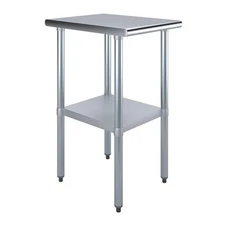 Stainless Steel Food Prep Work Table with Adjustable Undershelf 24” x 18” 