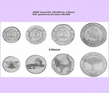 JEMEN  YEMEN KMS. 1993-2009 Unc. 4 M&uuml;nzen #6245##