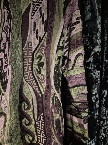 Bergatti XL Coogi Style Sweatshirt Purple Vintage Heavy Knit Hip Hop Style Y2k - Picture 21 of 24