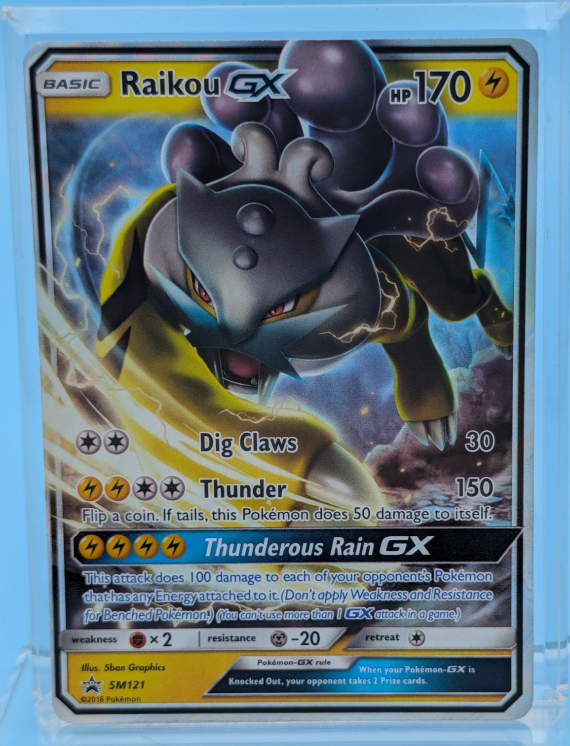 Raikou GX SM121 Holo - Black Star Promo - Pokemon Sun & Moon - LP - See Video