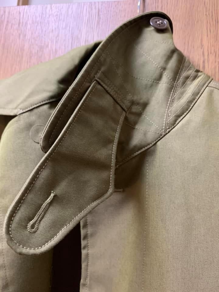 Used RRL Waterproof Balmacaan Coat Jacket Outer Mens Size S Olive Khaki image 6