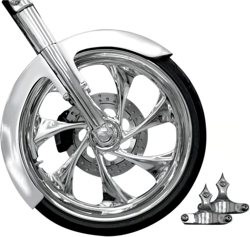RC Components Front Fender Kit for 23in. Wheel - Phantom Cut - Chrome Adapters - Image 2 of 4