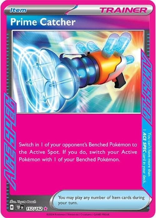 Pokemon Prime Catcher 157/162 Holo SV05: Temporal Forces ACE SPEC Rare NM