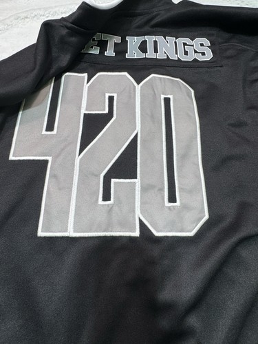 Black Pike 420 Hockey Jersey Men M Embroidered Street Kings Streetwear Black - Picture 11 of 12